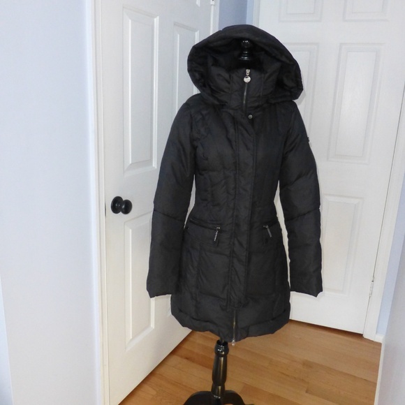 Down Jacket w/ Detachable Hood Black | Size S - Picture 1 of 8
